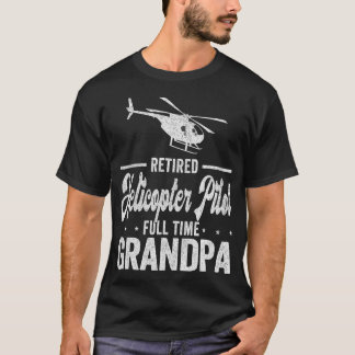 Camiseta Hora do Piloto do Helicóptero Reformado Avô Aposen