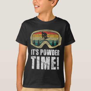 Camiseta Hora do pó divertido esqui neve estilo livre inver