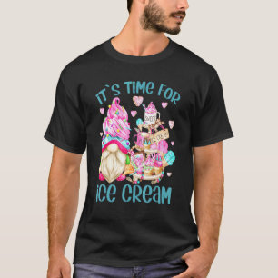 Camiseta Hora do Sorvete Com Gnomie Para as Férias de Verão