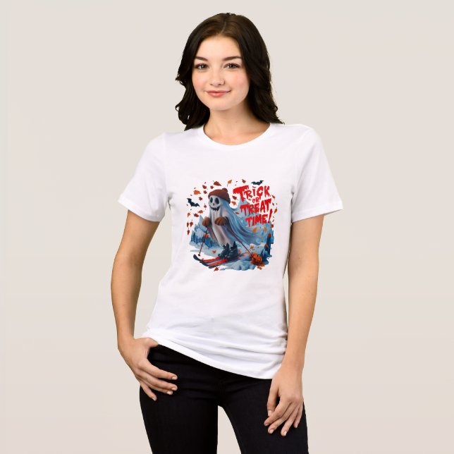 Camiseta Hora do Truque ou do Tratamento: Design de Diversã (Frente Completa)