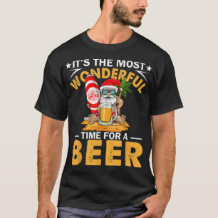 Camiseta Hora maravilhosa do Natal para Bebendos de cerveja
