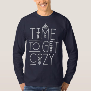 Camiseta Hora moderna de pegar o Design Cozy
