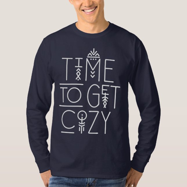 Camiseta Hora moderna de pegar o Design Cozy (Frente)