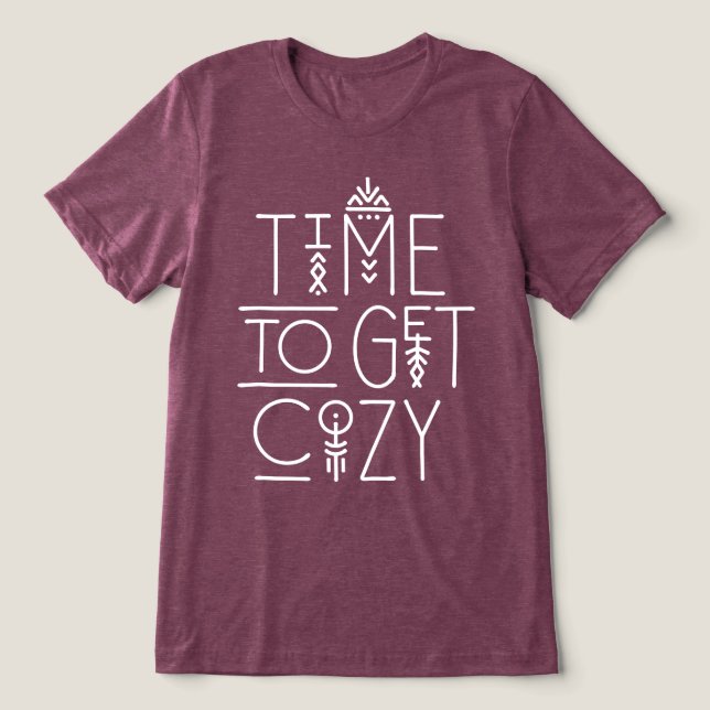 Camiseta Hora moderna de pegar o Design Cozy (Design frontal)