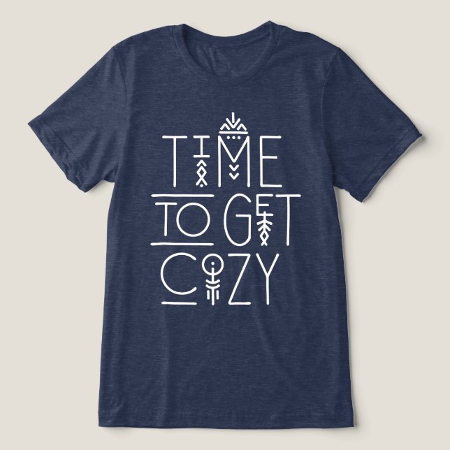 Camiseta Hora moderna de pegar o Design Cozy (Design frontal)