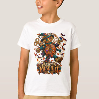 Camiseta Hora para Travessuras: Espantalho Mecânico