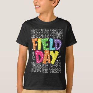 Camiseta Horário de Campo Laranja Equipe de Guerra Colorida