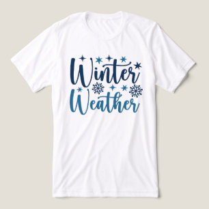 Camiseta Horário de inverno - Tipografia de Férias de Neve