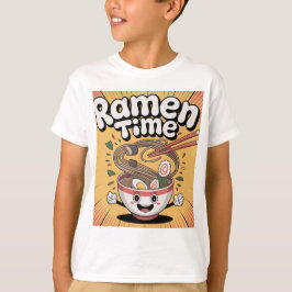 Camiseta Horário de Ramen - Cartoon de Cute
