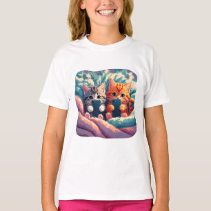 Camiseta Horário de seleção - Gatinhos giros com telefones