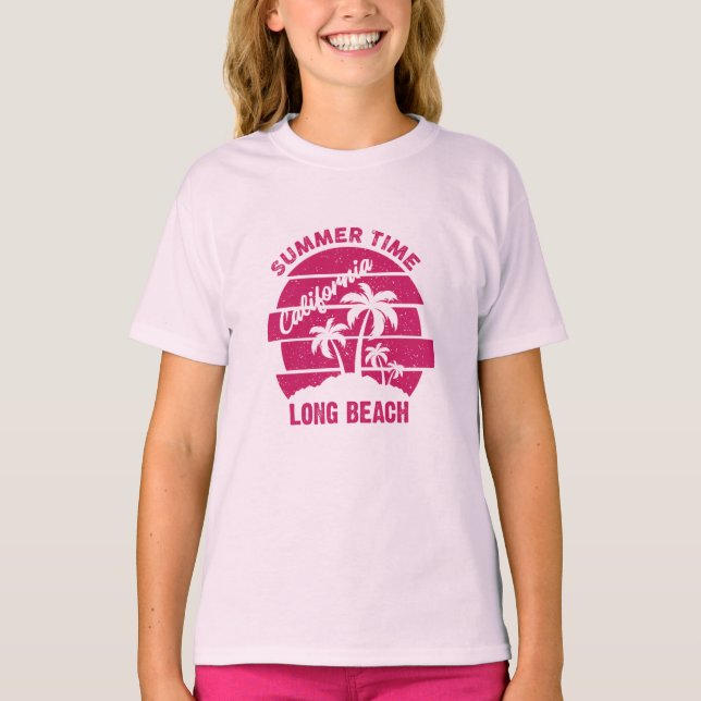 Camiseta Horário de Verão, California Long Beach (Frente)