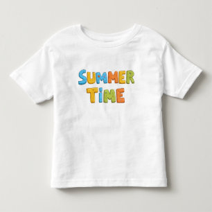 Camiseta Horário de Verão - Texto Colorido da Hora de Verão