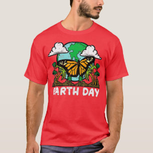 Camiseta Horário do Dia da Terra Monarca Borboleta Cujo Mei