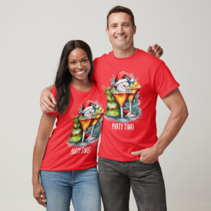 Camiseta horário festivo da festa natalina adicionar texto