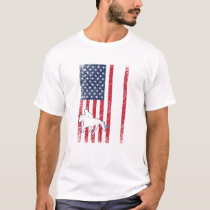 Camiseta Horas Ancoradas do Sinalizador Americano Equestre 