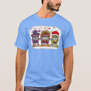 Camiseta Horas de Ação de Graças do ônibus escolar Hallotha