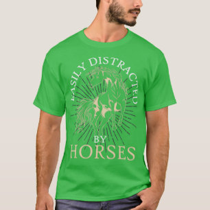 Camiseta Horas do trevo do cavalo cavaleiro equestres furio