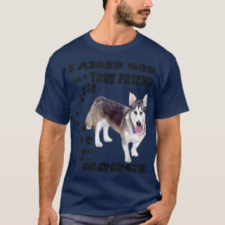 Camiseta Horgi Cote Mãe, Siberian Husky Corgi Pai, S