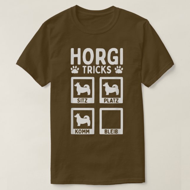 Camiseta Horgi TricksCorgi e Rouco Cão Mi (Frente do Design)