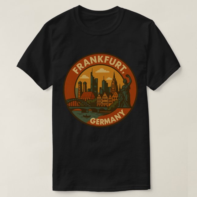 Camiseta Horizonte Alemão de Frankfurt (Frente do Design)