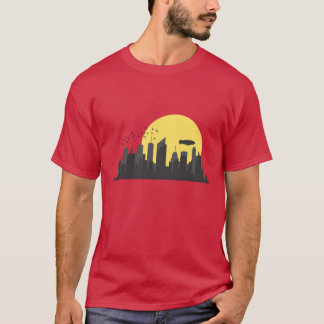 Camiseta Horizonte com Zeppelin Construindo o Contorno da C