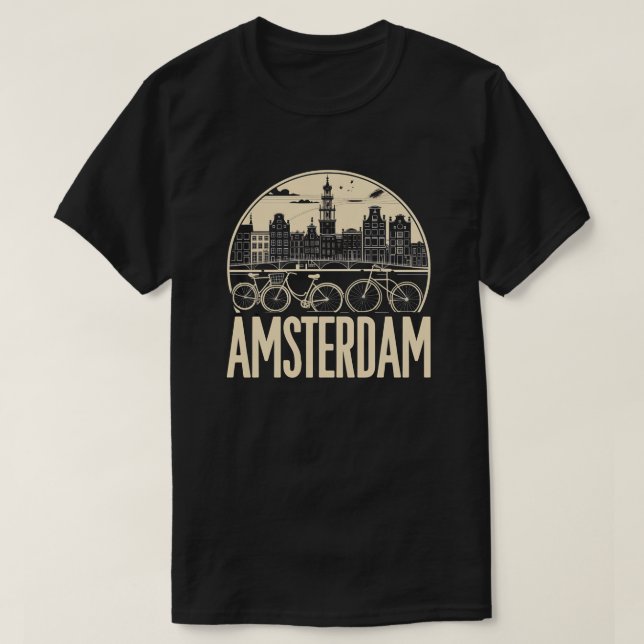 Camiseta Horizonte de Amsterdã (Frente do Design)