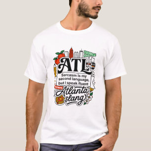 Camiseta Horizonte de Atlanta Geórgia Com Pêssegos E Waffle