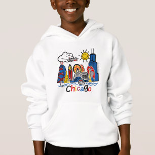 Camiseta Horizonte de Chicago Divertido para Crianças
