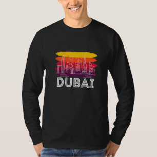 Camiseta Horizonte de Dubai Retro Emirados Árabes Unidos Bu