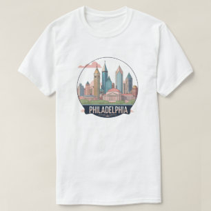 Camiseta Horizonte de Filadélfia, Pensilvânia, EUA