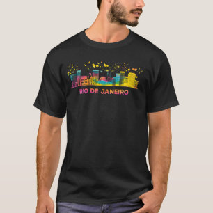 Camiseta Horizonte de Fluminense Colorida Paisagem Urbana R