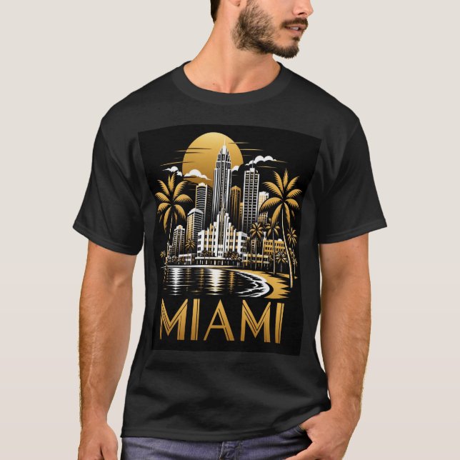 Camiseta Horizonte de Miami (Frente)