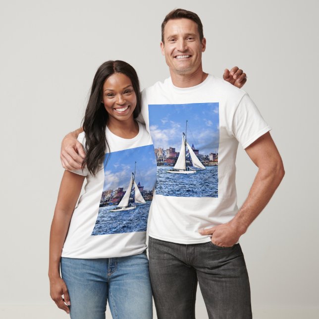 Camiseta Horizonte de Nova York (Unissex)