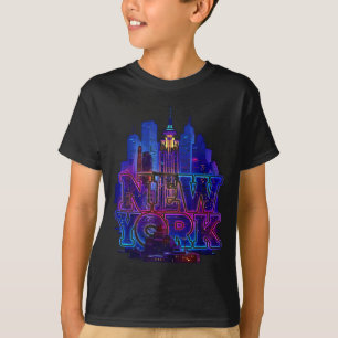Camiseta Horizonte de Nova York punk grunge vintage retrô