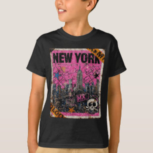 Camiseta Horizonte de Nova York punk grunge vintage retro g