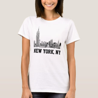 Camiseta Horizonte de NYC Gravado 01
