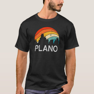 Camiseta Horizonte de Plano Texas Retrô Arranha-Céu Urbano