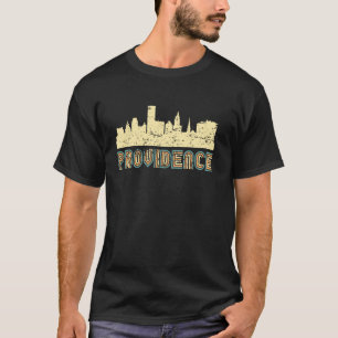 Camiseta Horizonte de Retro Providence Paisagem Urbana Vint