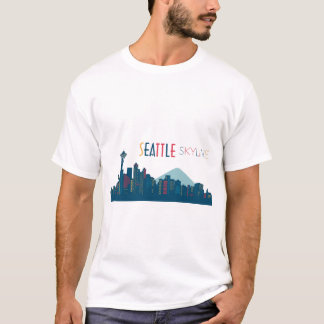 Camiseta Horizonte de Seattle Azul