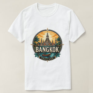 Camiseta Horizonte de Templo de Luxo em Banguecoque Tailând