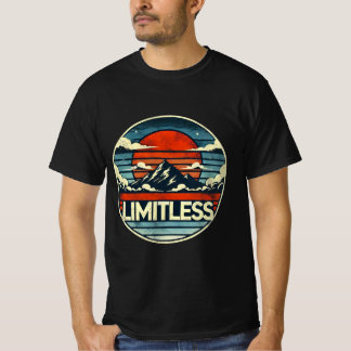 Camiseta Horizonte Ilimitado: Arte do Pôr do Sol na Montanh