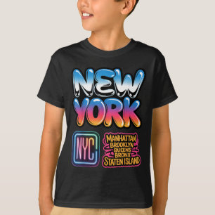Camiseta horizonte nova york cidade bronx queens manhattan