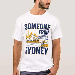 Camiseta Horizonte Urbano da Cidade de Sydney Austrália Vis