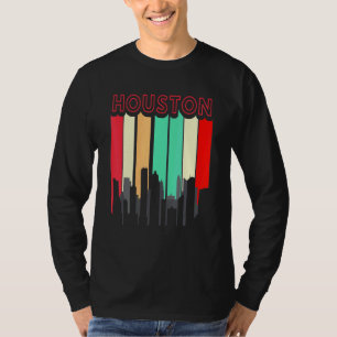 Camiseta Horizonte Urbano de Houston - Estilo Retrô