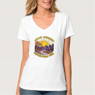 Camiseta Horizonte Urbano Sonhos Neon Silhueta da Cidade