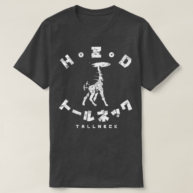 Camiseta Horizonte Zero Dawn Tallneck Kanji (Frente do Design)