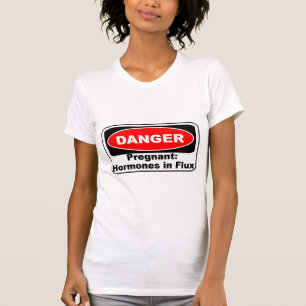 Camiseta Hormonas da gravidez do perigo do KRW engraçadas