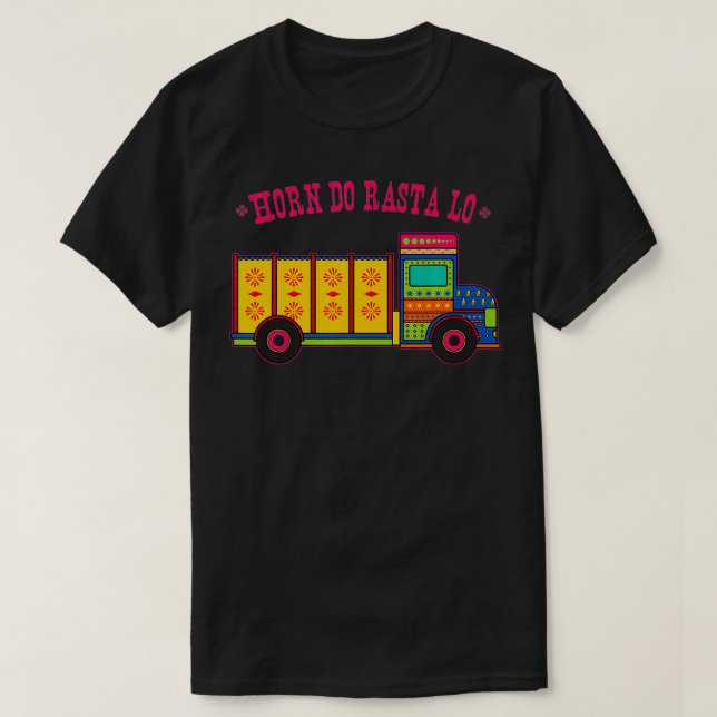 Camiseta Horn Do Rasta Lo Pakistani Truck Art  (Frente do Design)