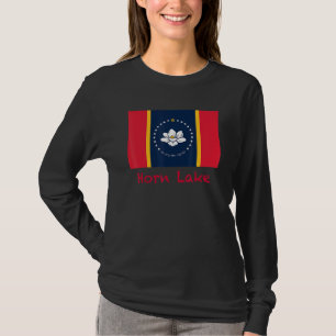 Camiseta Horn Lake Mississippi Usa Flag Souvenir