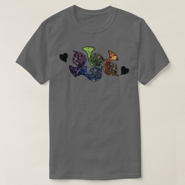 Camiseta Horn Love francês (Frente do Design)